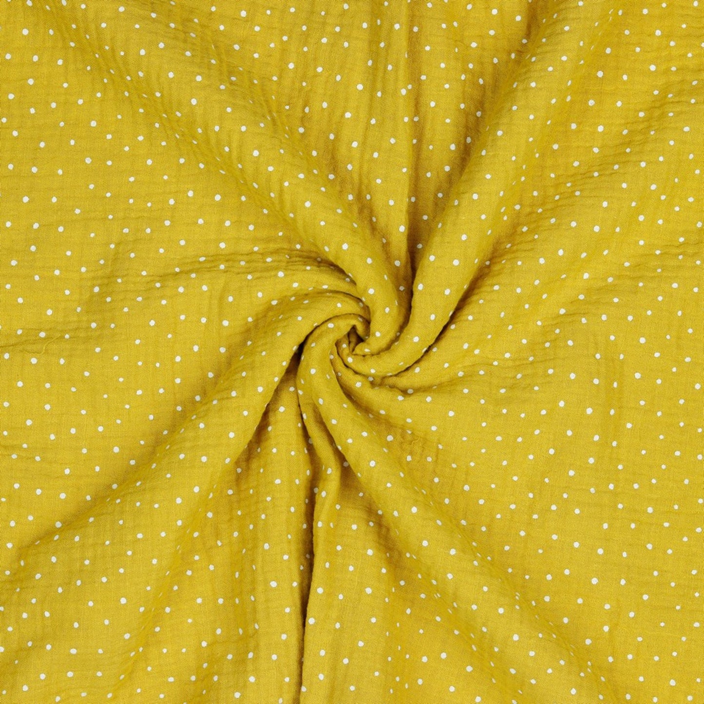 Tecido Double Gauze Little Dots Mustard