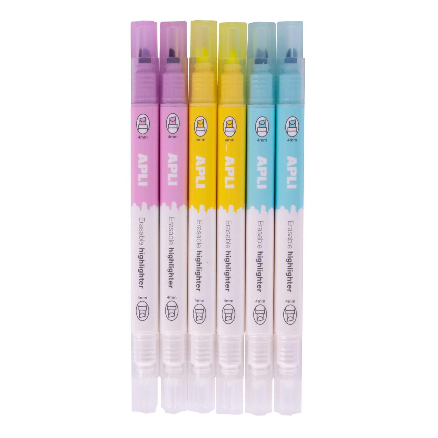 Kit 6 Marcadores Apagáveis Candy (3 cores)