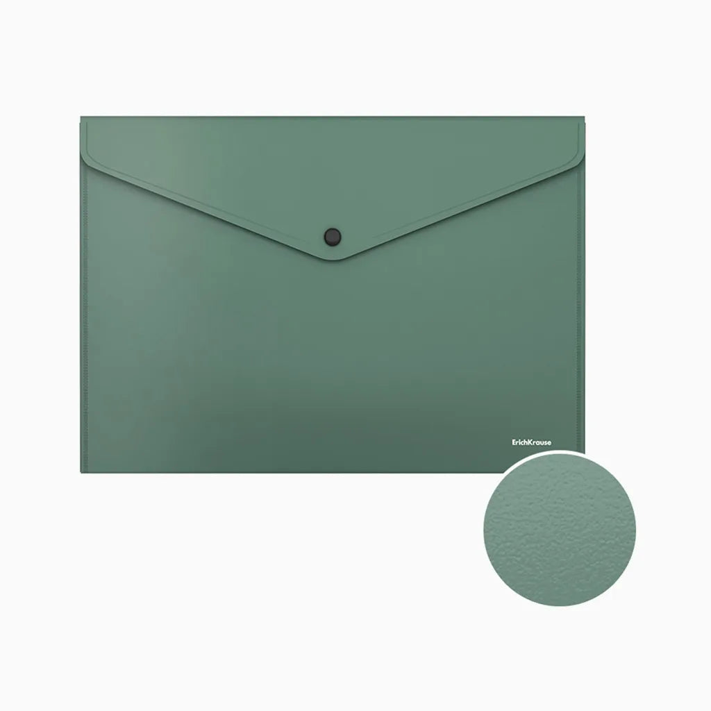 Bolsa Envelope A4 com mola Verde Tropa
