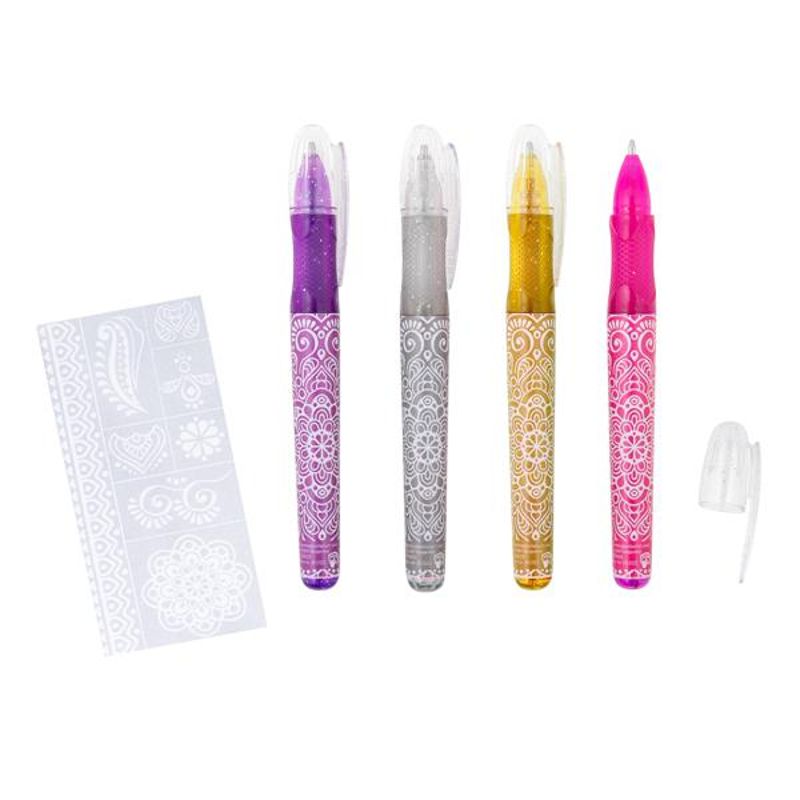 Kit 4 Canetas Glitter para tatuagens