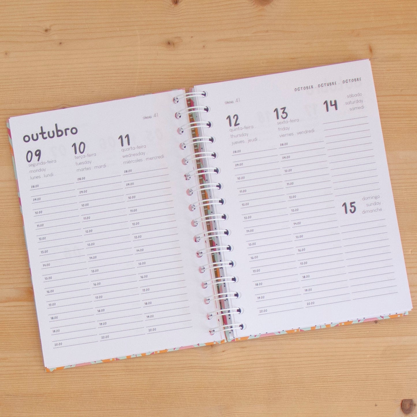 Agenda A6 Semanal 2025/2026 Capa Dura STRIPES