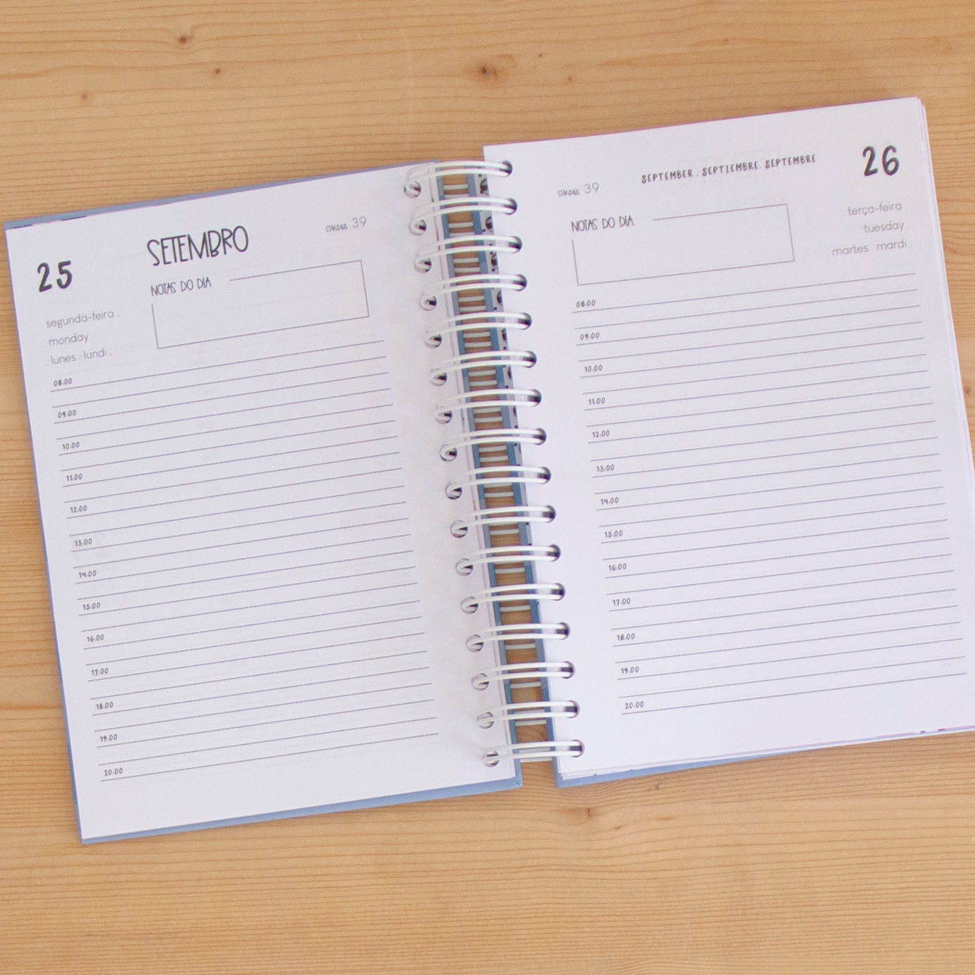 Agenda A6 Diária 2026 Argolas LOT OF LOVE