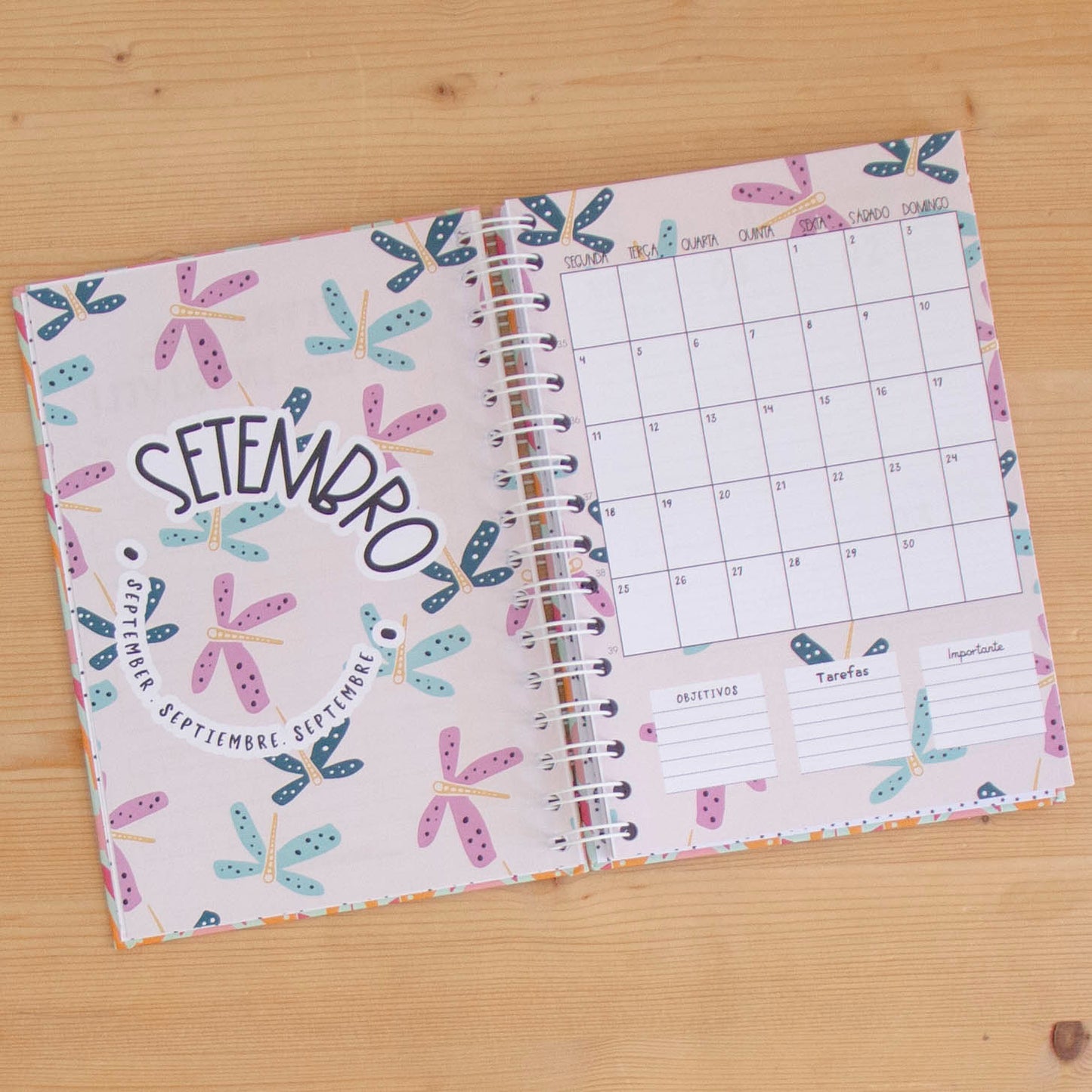 Agenda A5 Semanal 23/24 CAPA DURA Auxiliar Mais Carinhosa!