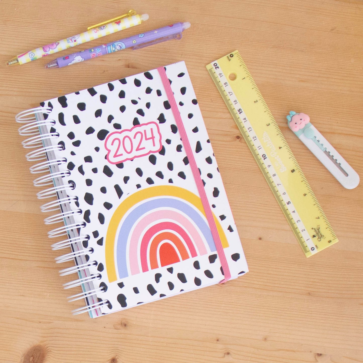 Agenda A5 Diária 2024 Capa Dura CANDY RAINBOW