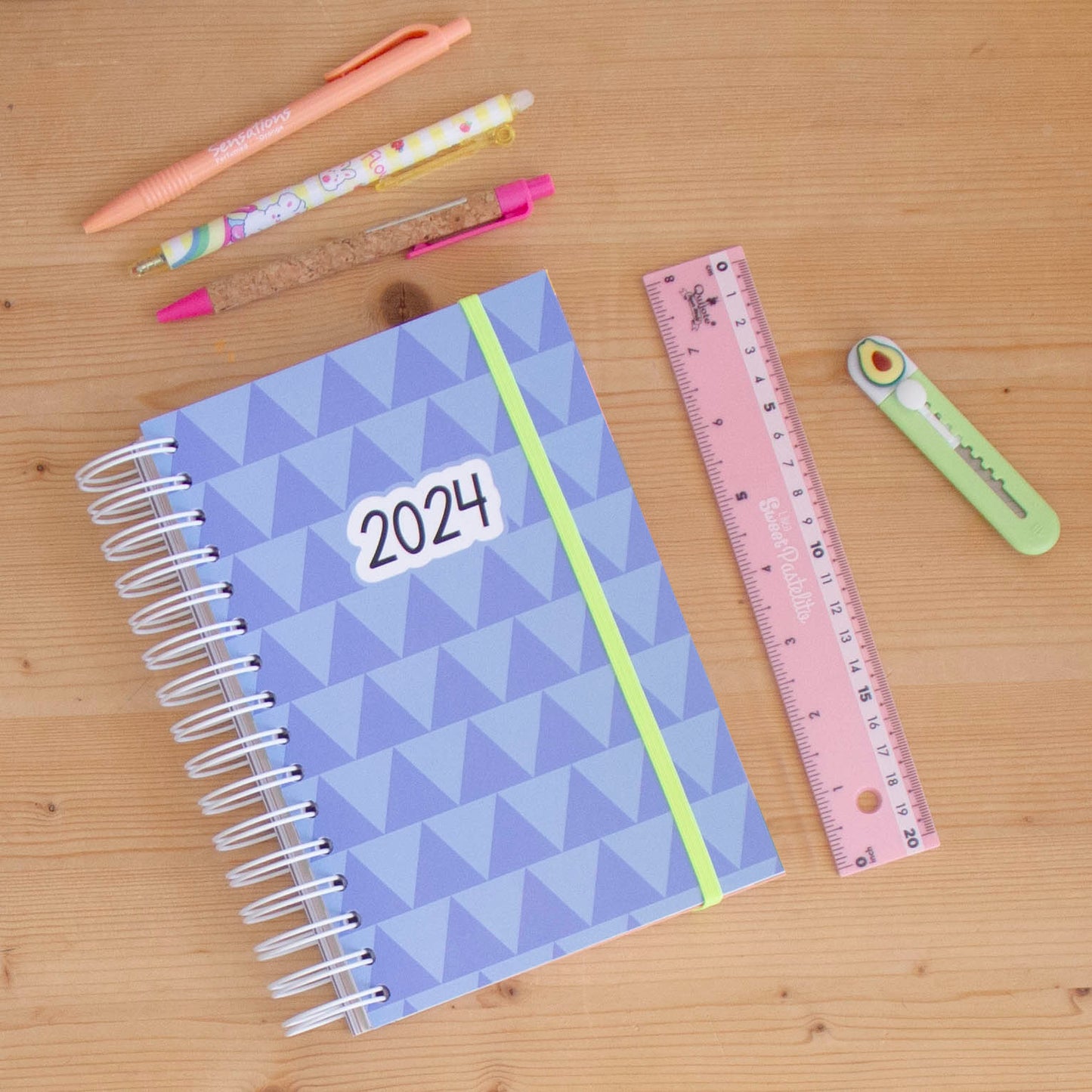 Agenda A5 Semanal 2024 Capa Dura GRAPHIC BLUE