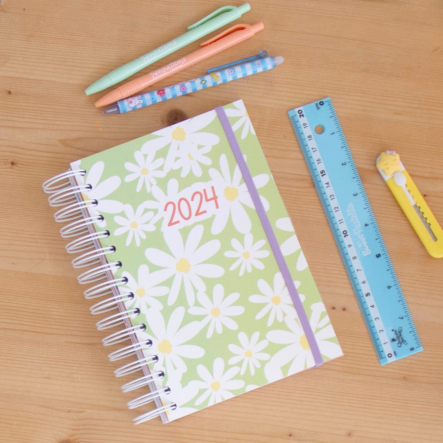 Agenda A5 Semanal 2024 Capa Dura SWEET FLOWERS