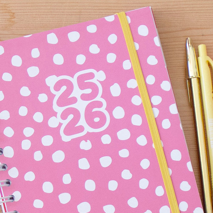 PRÉ-VENDA Agenda A5 Diária 2025/2026 Capa Dura DOTS SWEET