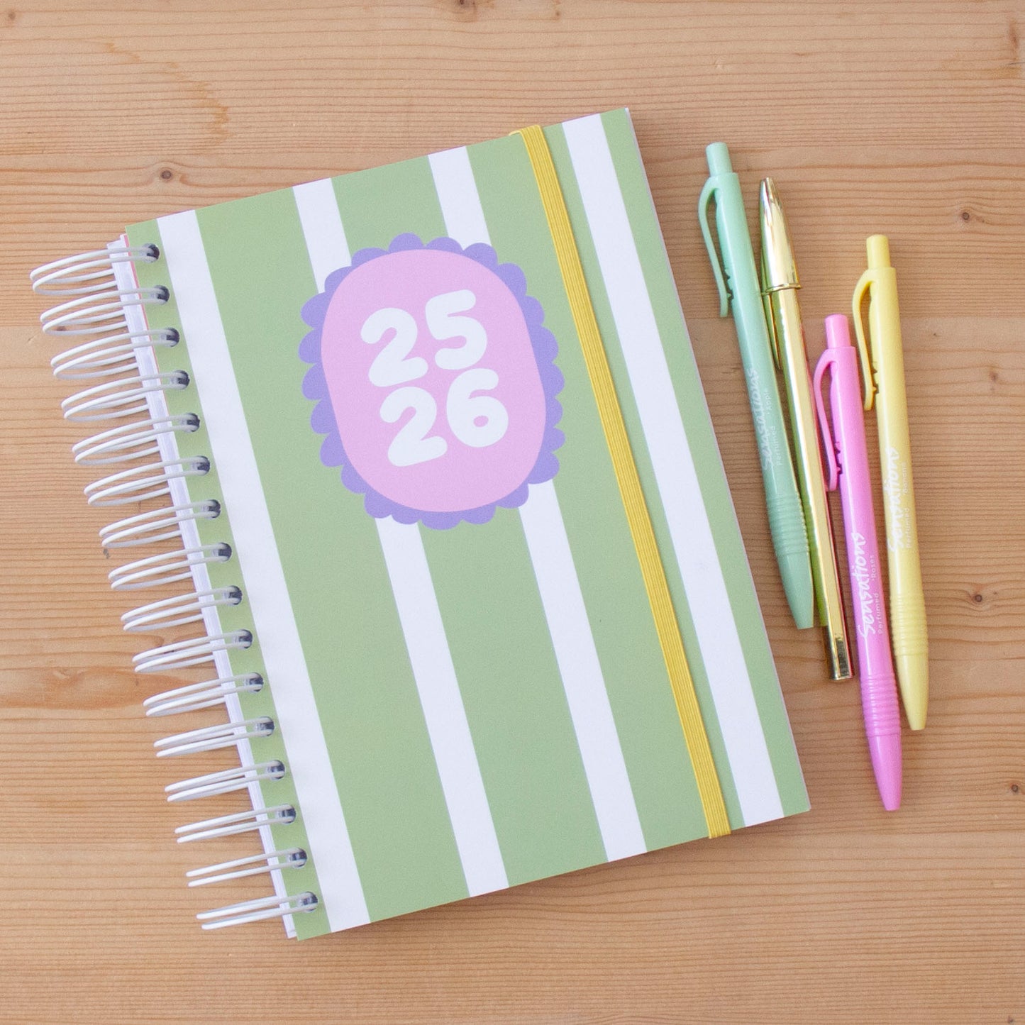 Agenda A5 Semanal 2025/2026 Capa Dura VINTAGE GREEN