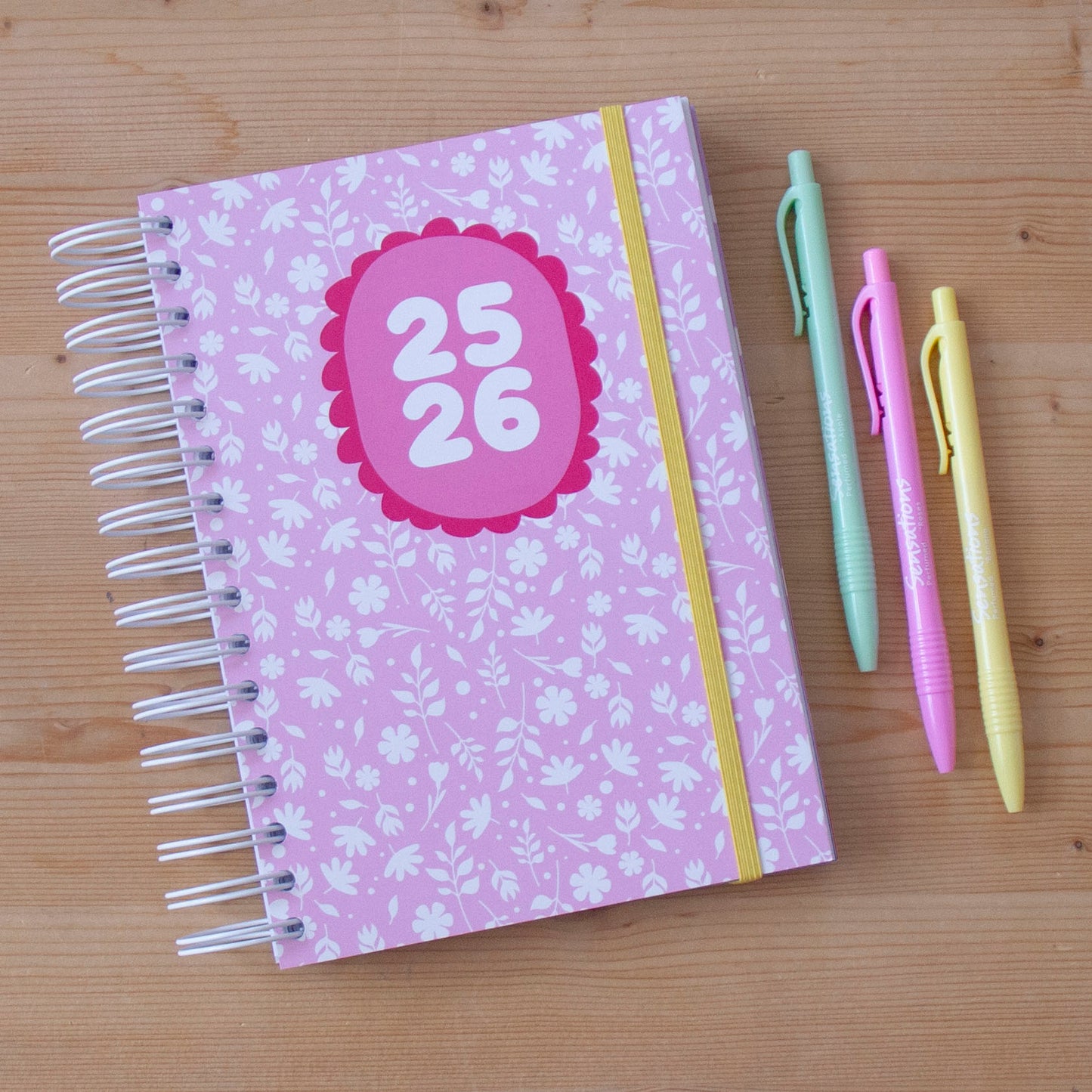 Agenda A5 Semanal 2025/2026 Capa Dura VINTAGE PINK