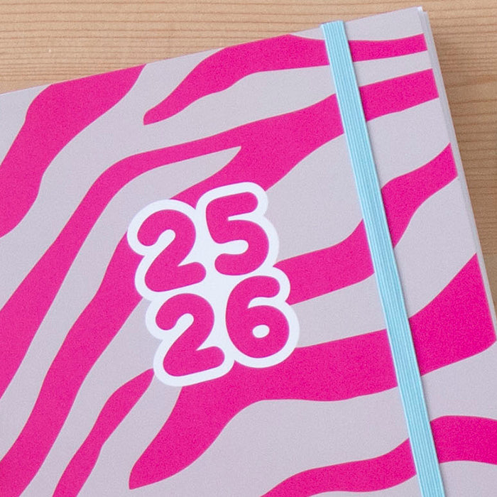 PRÉ-VENDA Agenda A5 Diária 2025/2026 Capa Dura ZEBRA