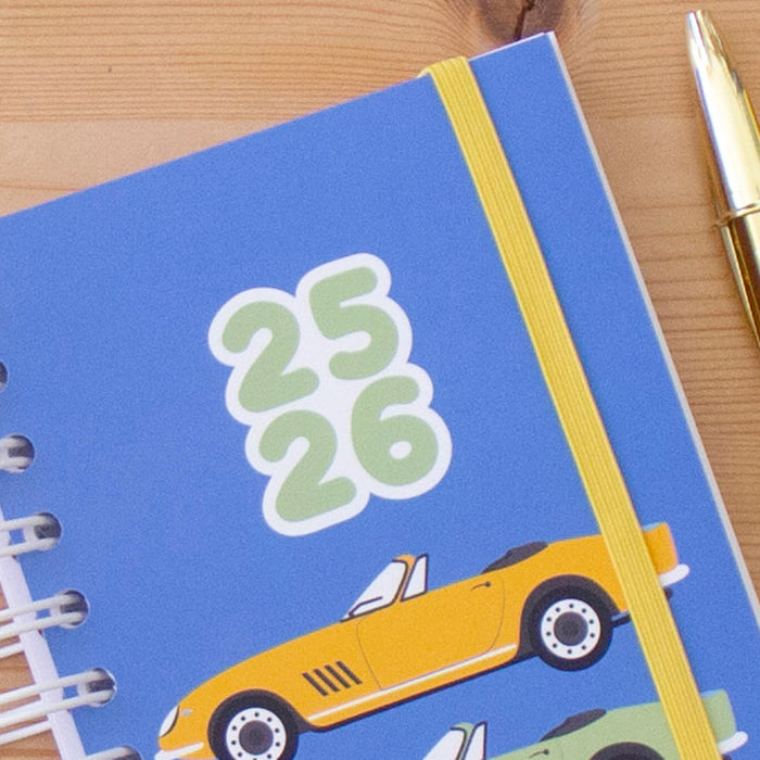 Agenda A6 Semanal 2025/2026 Capa Dura CARS