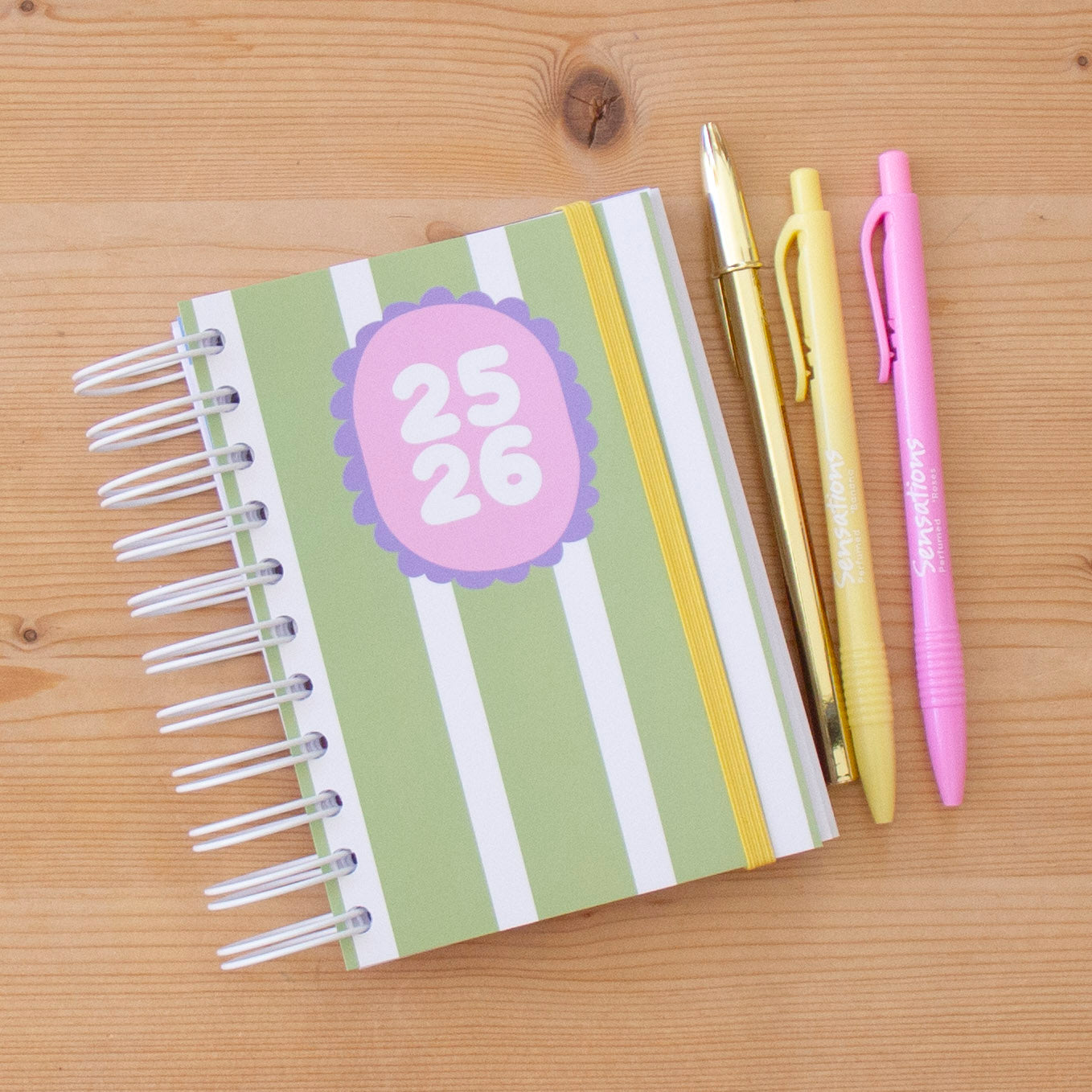 Agenda A6 Semanal 2025/2026 Capa Dura VINTAGE GREEN