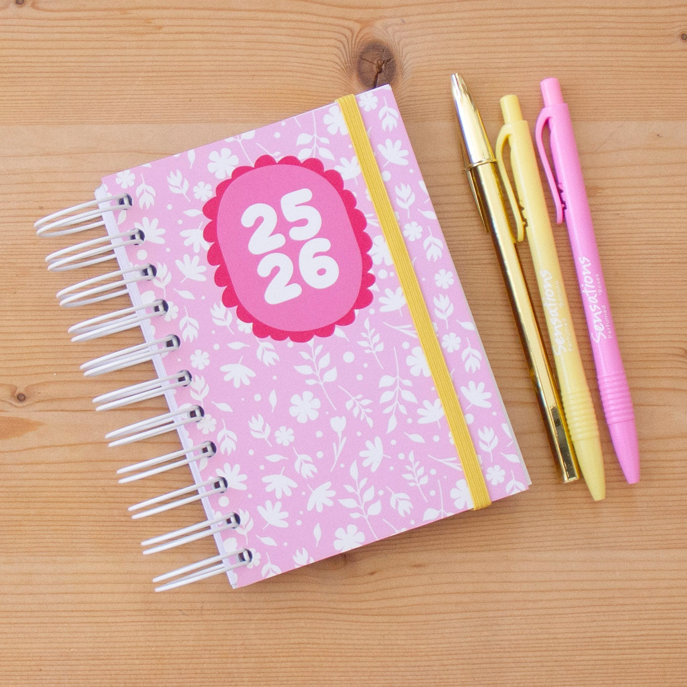 Agenda A6 Semanal 2025/2026 Capa Dura VINTAGE PINK