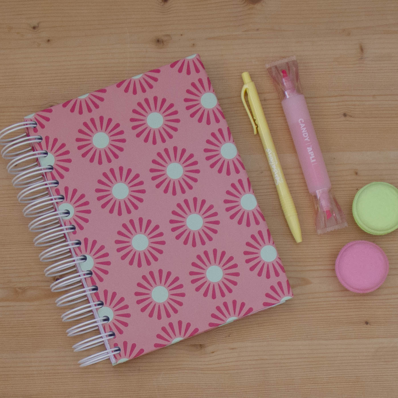 Caderno A5 Capa Dura Pautado PINK LOTUS