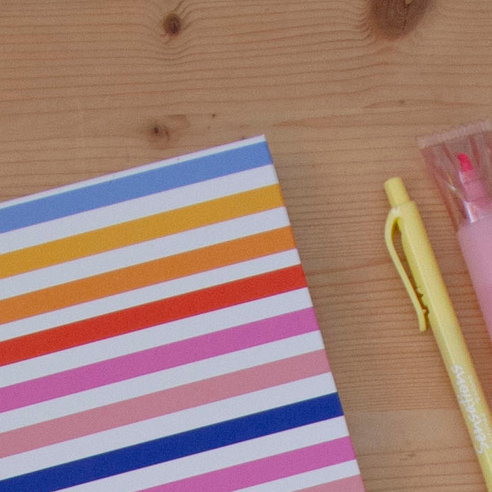 Caderno A5 Capa Dura Pautado STRIPES