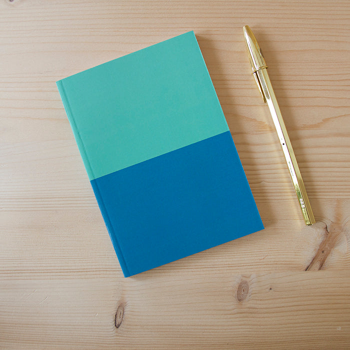 Caderno Agrafado A6 PAUTADO Green Blue
