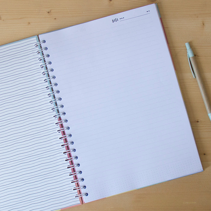 Caderno A4 Capa Dura Pautado School Bus Blue
