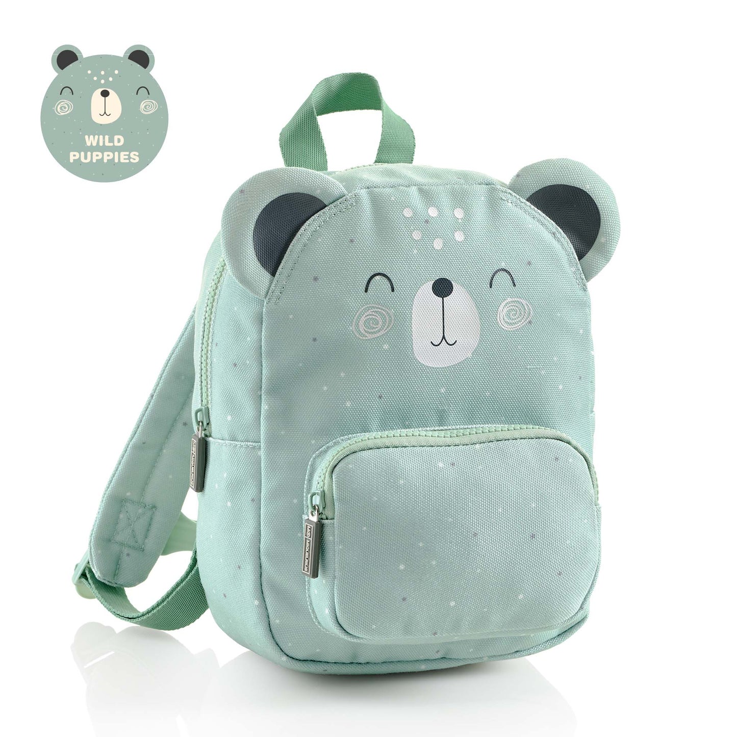 Mochila Reciclada Mini Ursinho Verde 5L