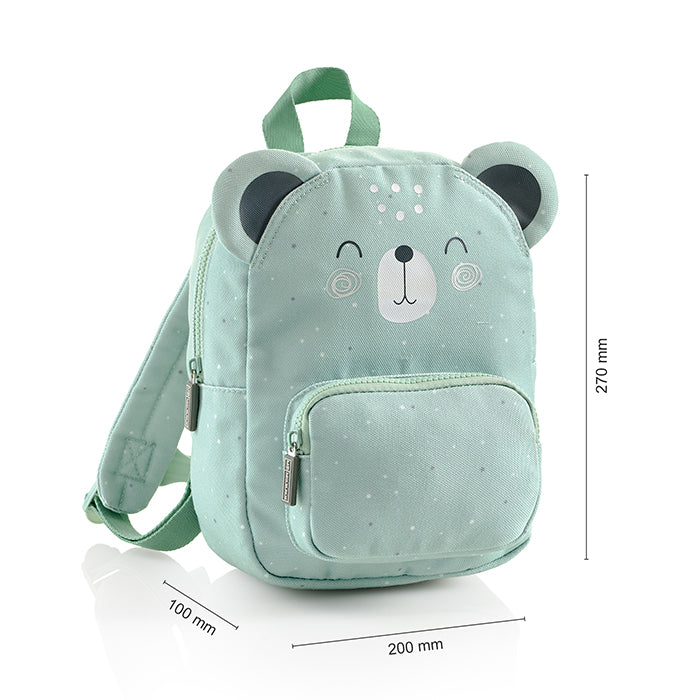 Mochila Reciclada Mini Ursinho Verde 5L