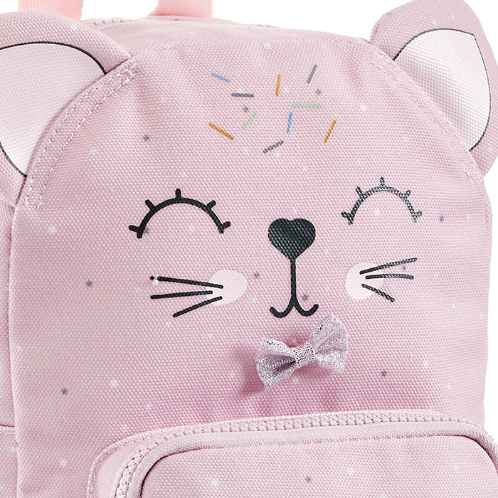 Mochila Reciclada Mini Gatinho Rosa 5L
