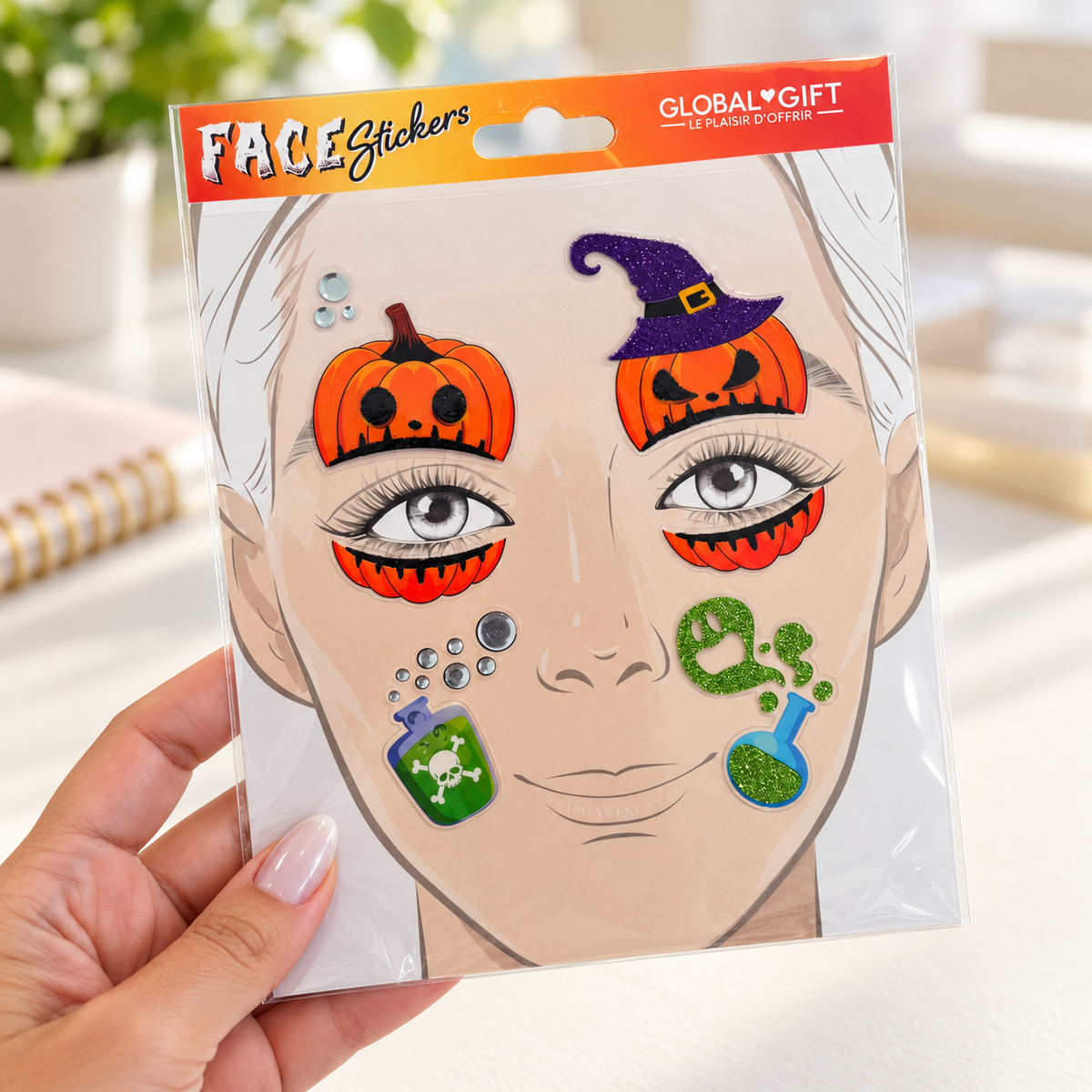 Autocolantes Faciais Halloween ABÓBORA