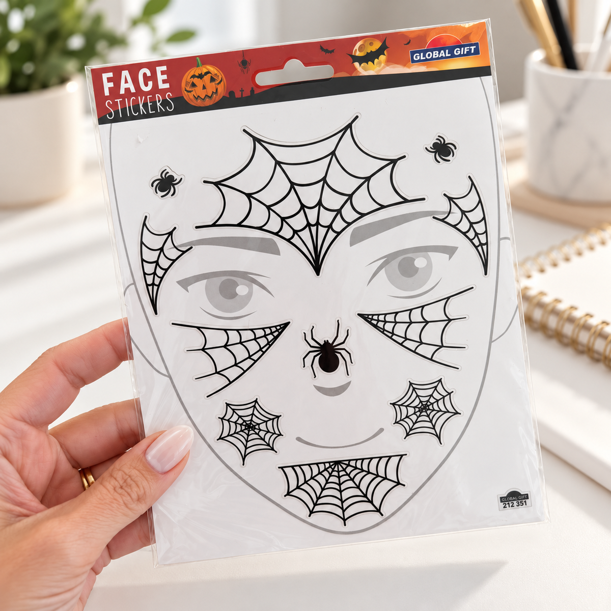 Autocolantes Faciais Halloween TEIAS DE ARANHA