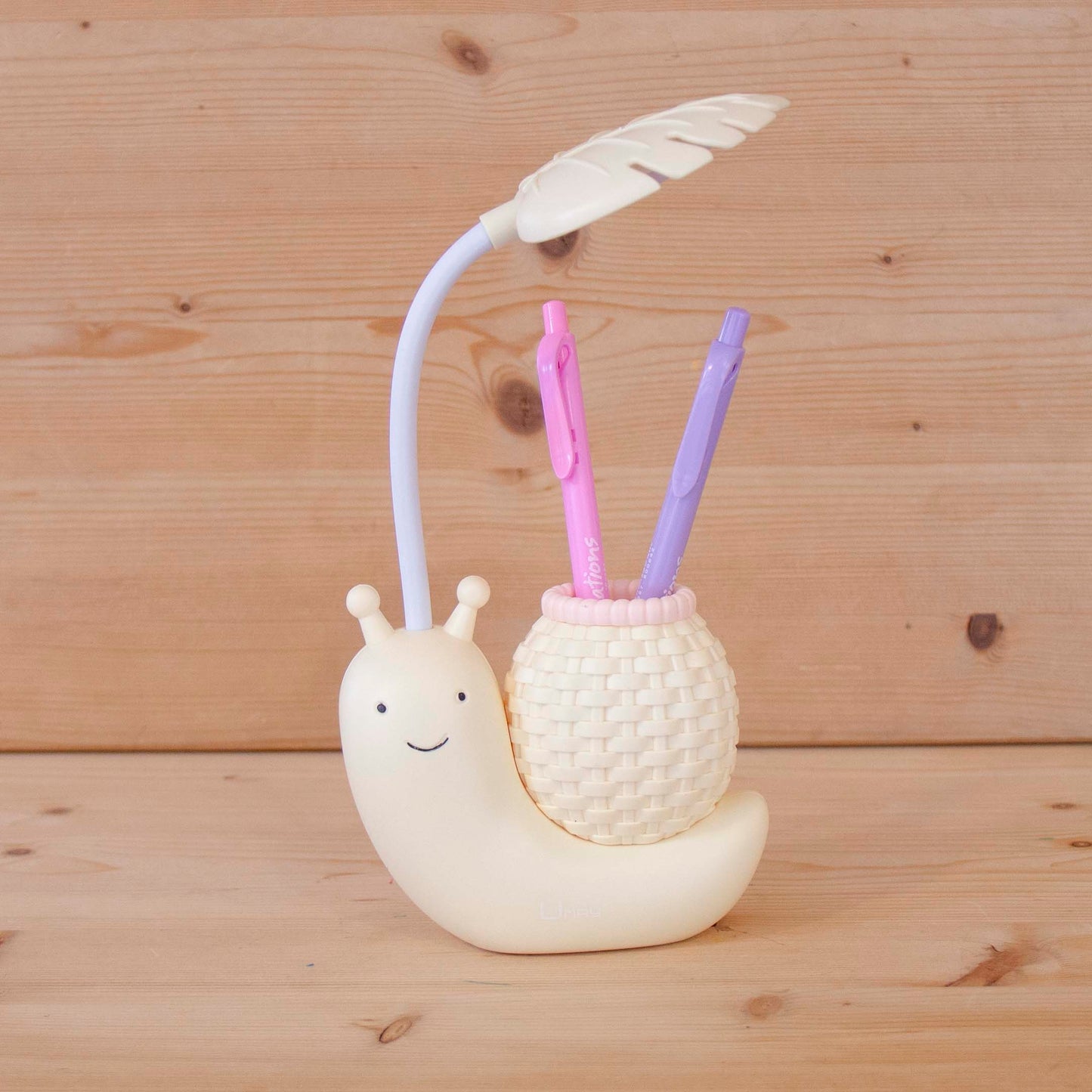 Porta Canetas Led Caracol Amarelo