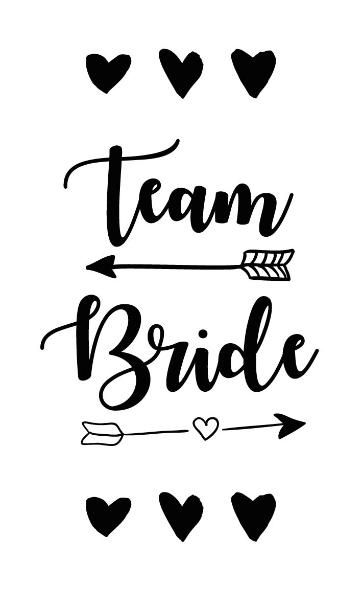 Tatuagem 5 x 9 cm Team Bride