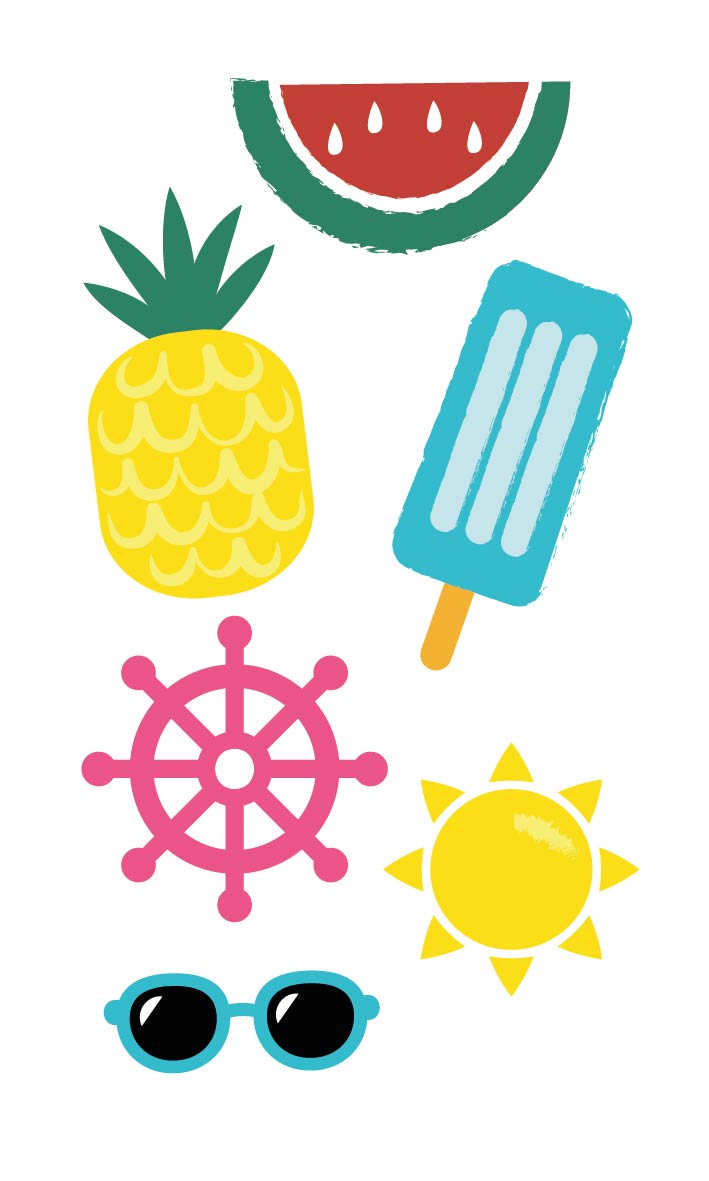 Tatuagem 5 x 9 cm para crianças Summer