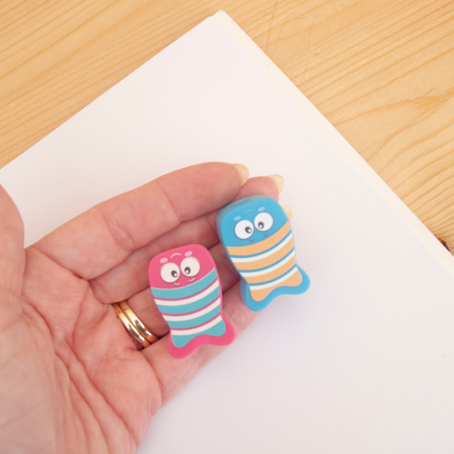 Kit 2 Afias Simples Funny Fish AZUL e ROSA