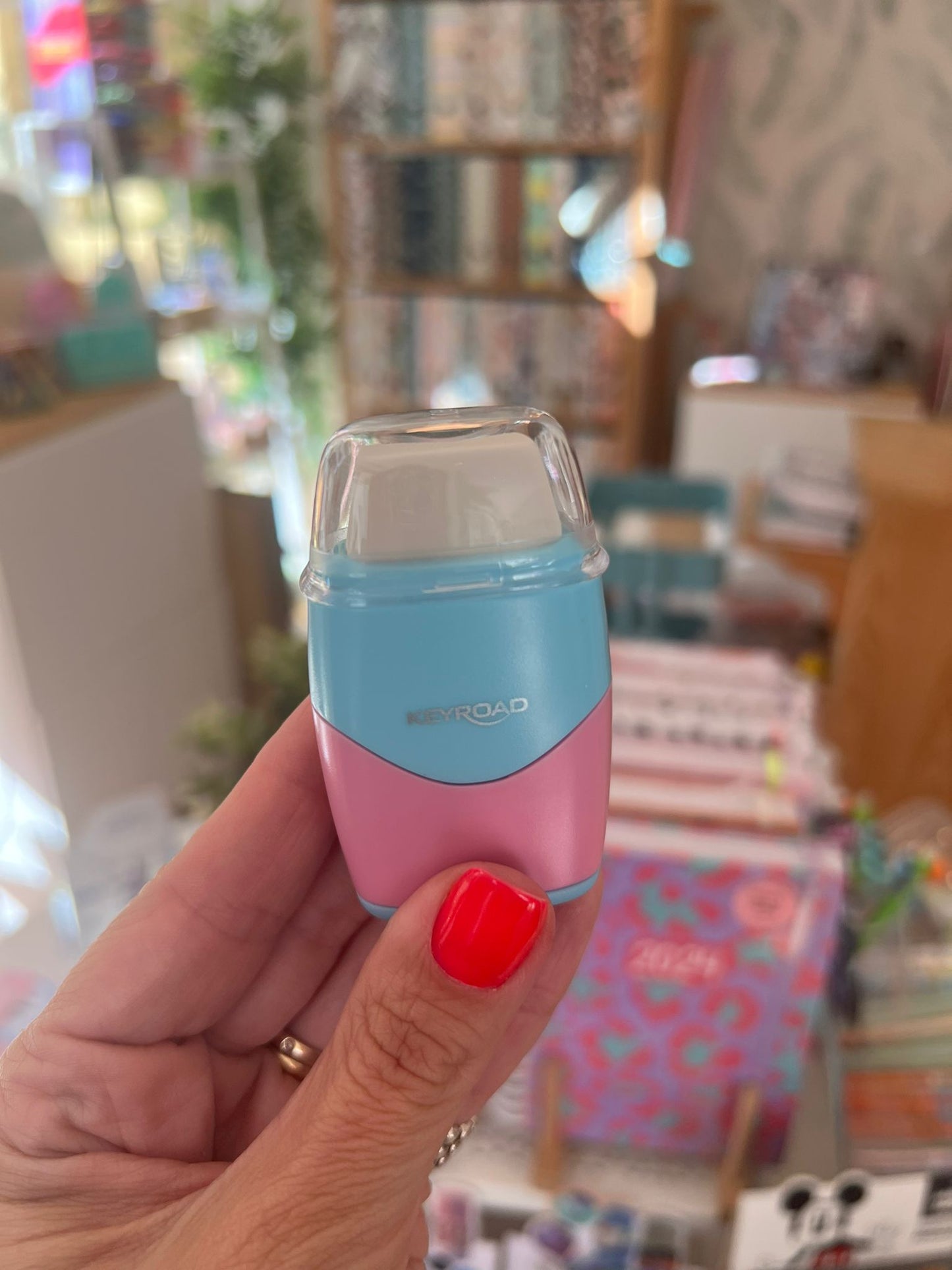 Afia duplo e borracha Keyroad Pastel Azul Rosa