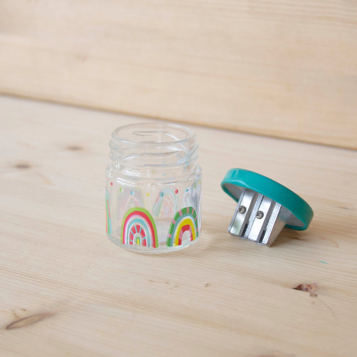 Afia duplo em vidro Rainbow Verde