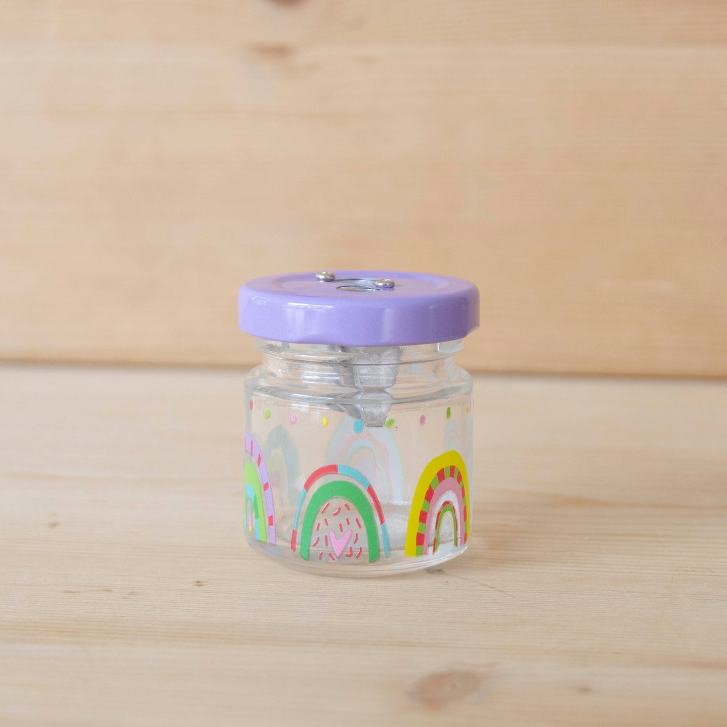 Afia duplo em vidro Rainbow Lilás