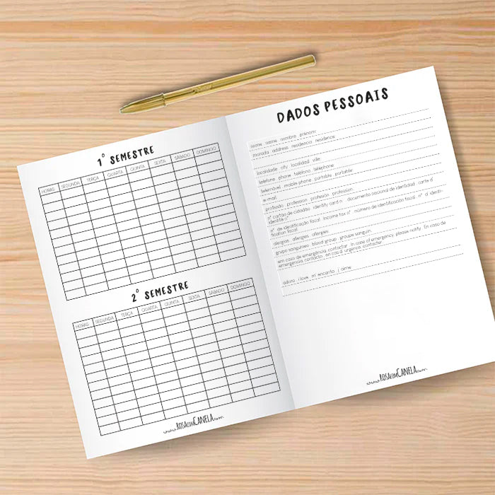Agenda A5 Diária 23/24 CAPA DURA Color Dots c/caneta