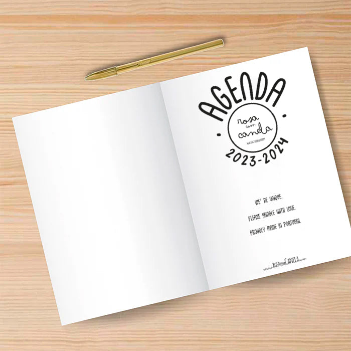 Agenda A5 Diária 23/24 CAPA DURA Color Dots c/caneta
