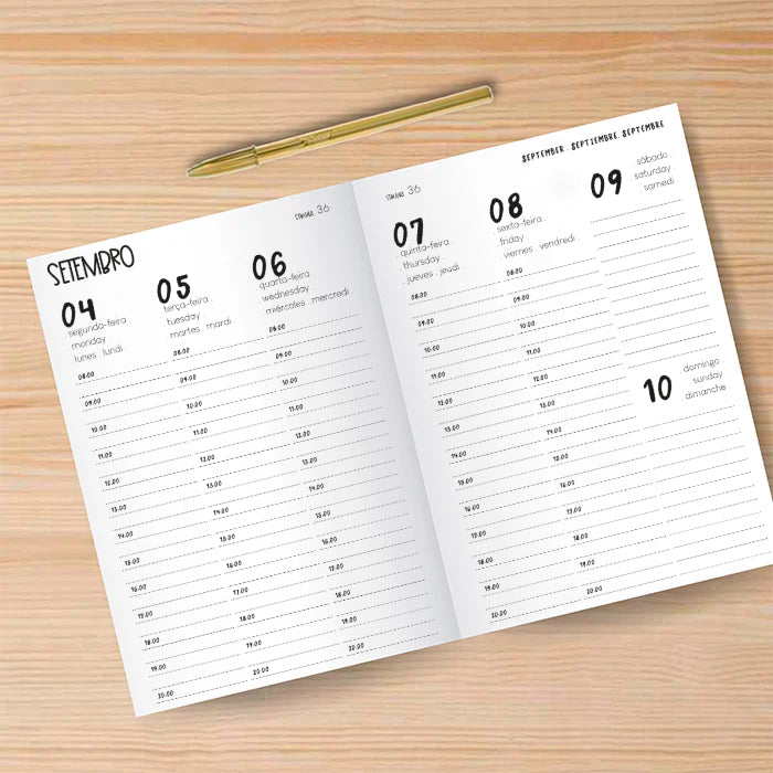 Agenda A5 Semanal 23/24 CAPA DURA Rio de Janeiro c/caneta