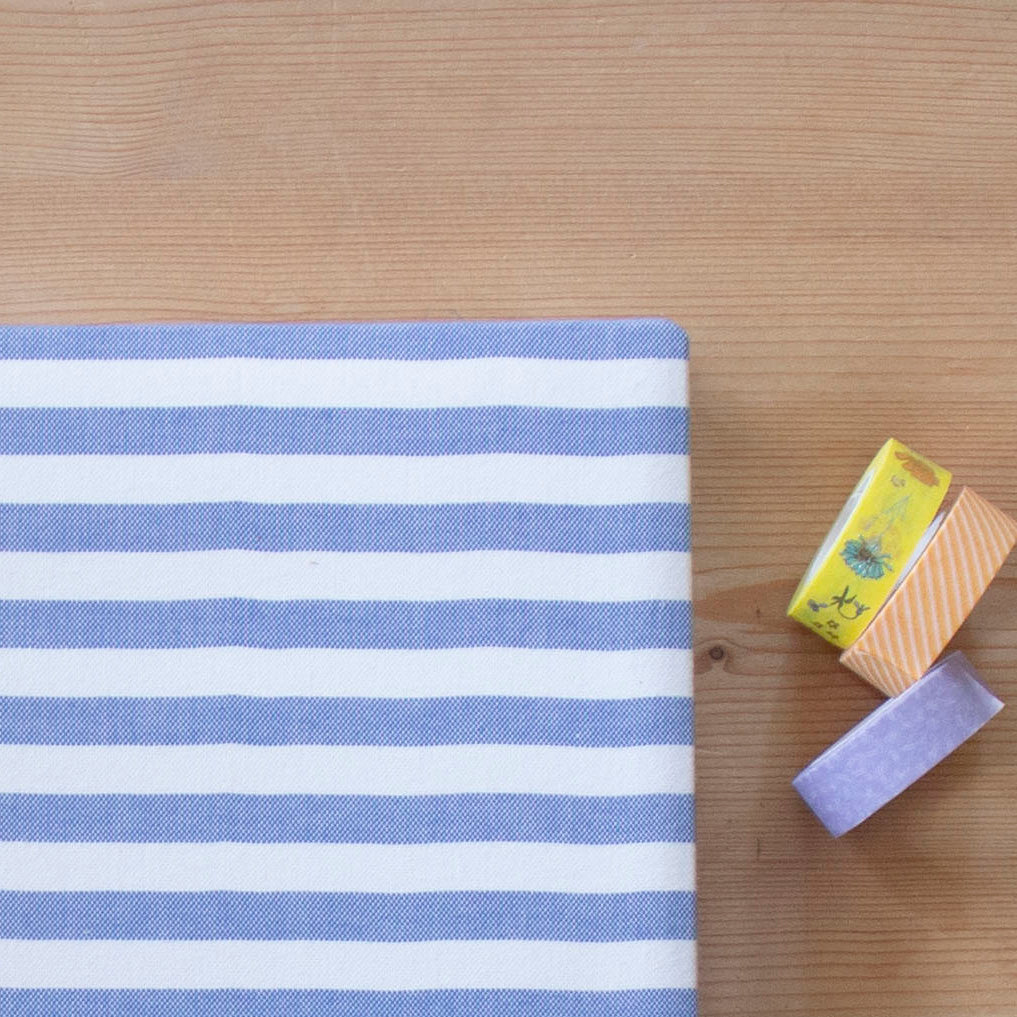 Álbum 22 x 22 tecido Blue Stripes