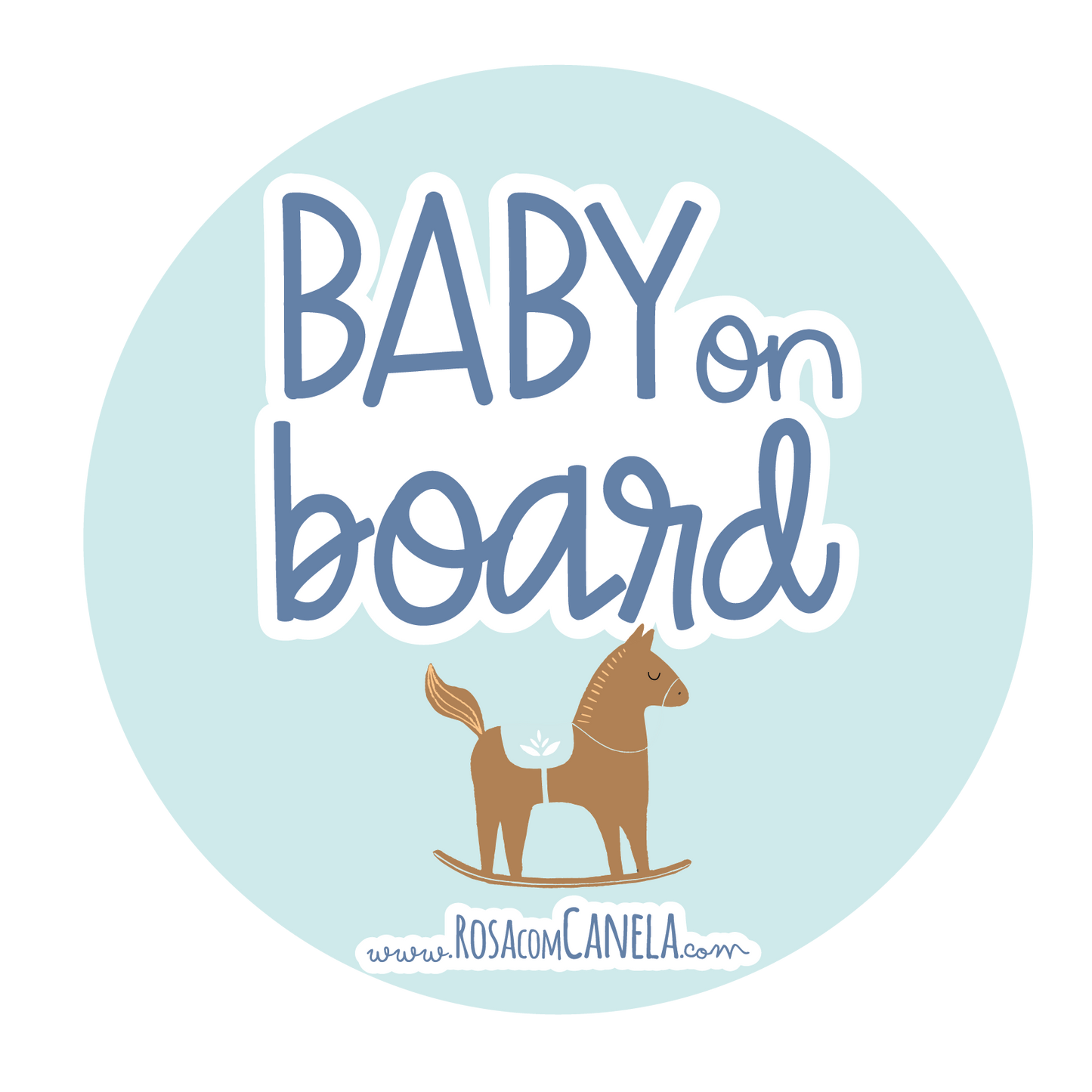 Baby on Board Cavalinho Azul
