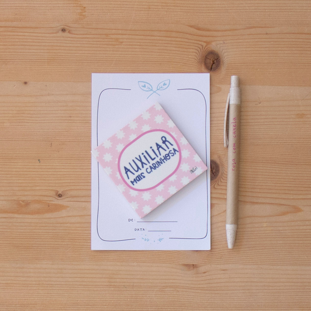 Azulejo Íman 7 x 7 cm AUXILIAR MAIS CARINHOSA