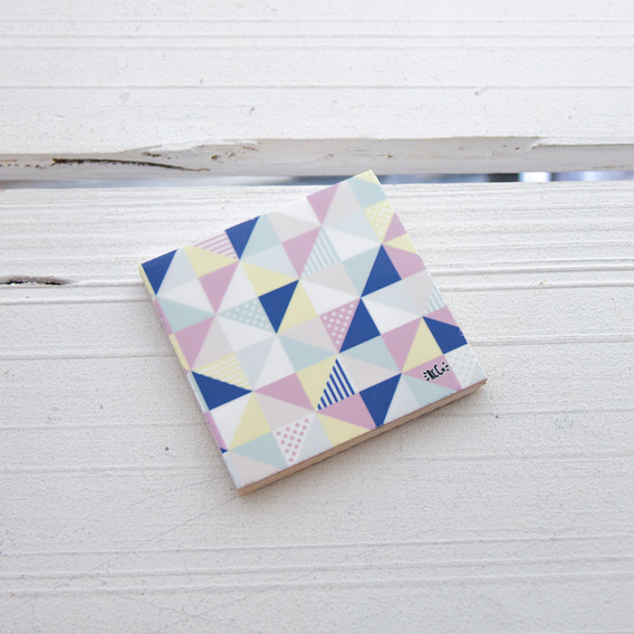 Azulejo Íman 7 x 7 cm Happy Triangles