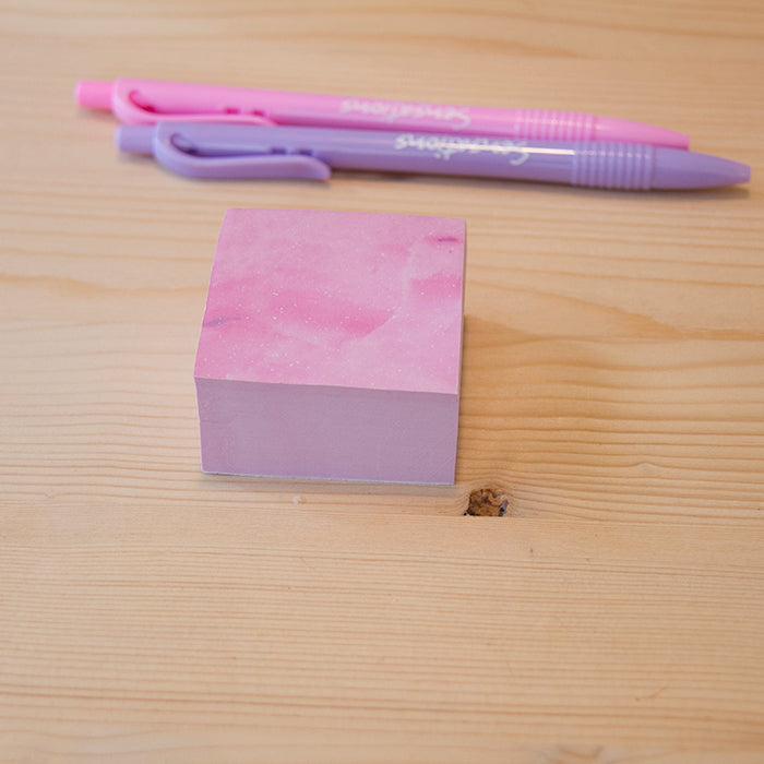 Sticky Notes 50x50mm Marble Pink