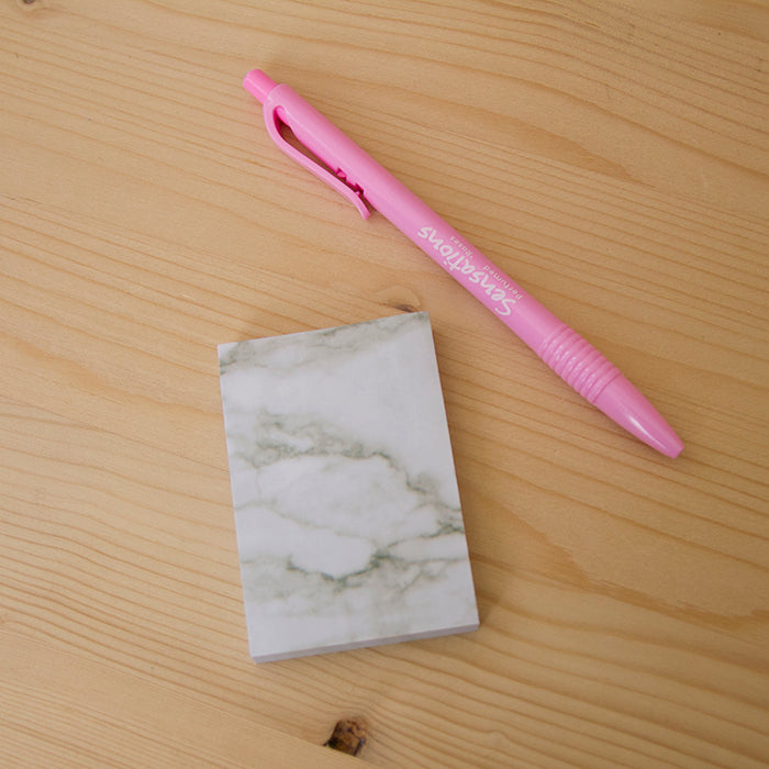 Sticky Notes 50x74mm Marble White