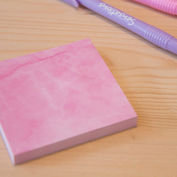 Sticky Notes 74x74mm Marble Pink