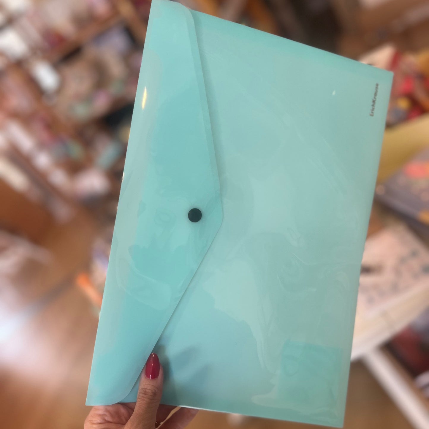 Bolsa Envelope A4 com mola Pastel Azul