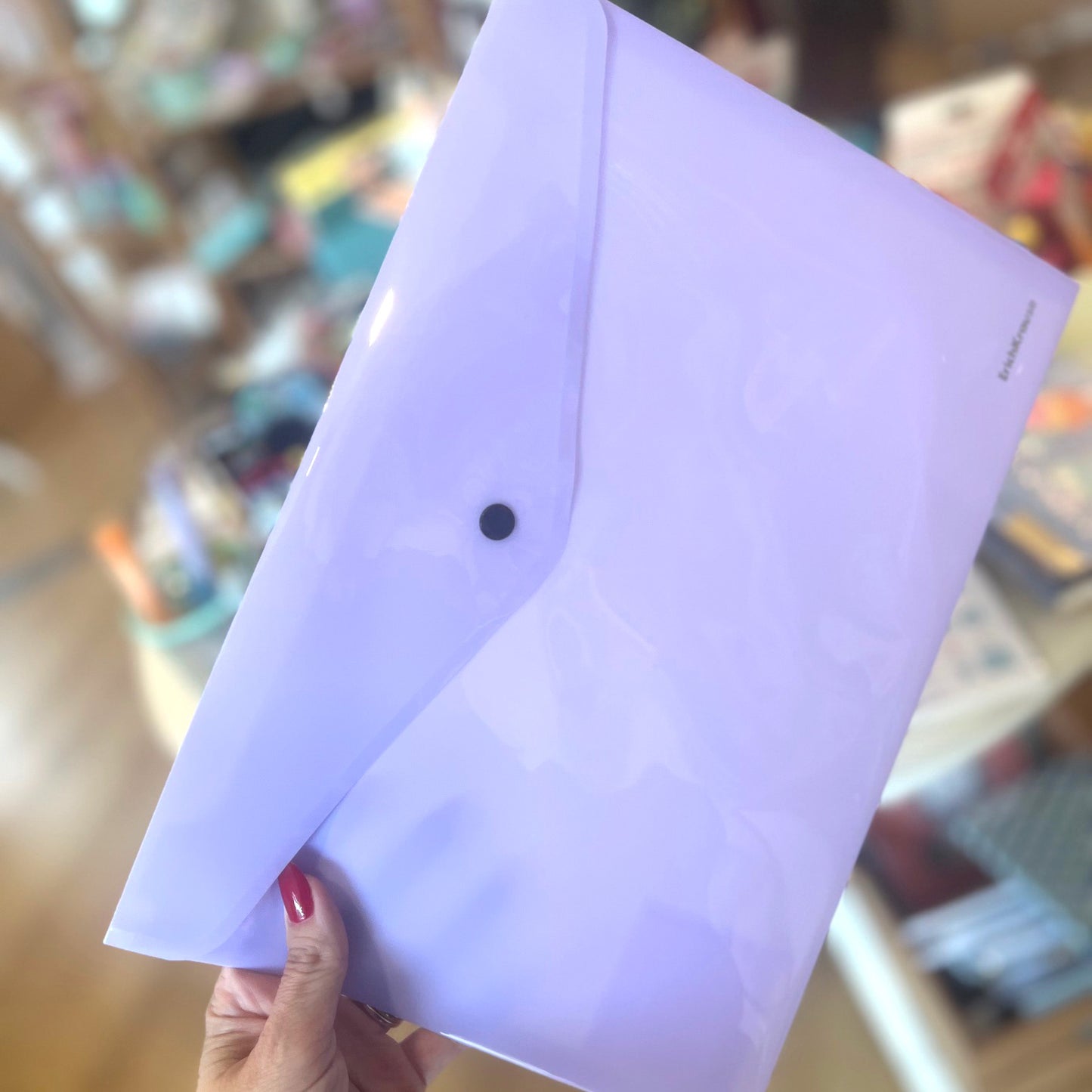 Bolsa Envelope A4 com mola Pastel Lilás