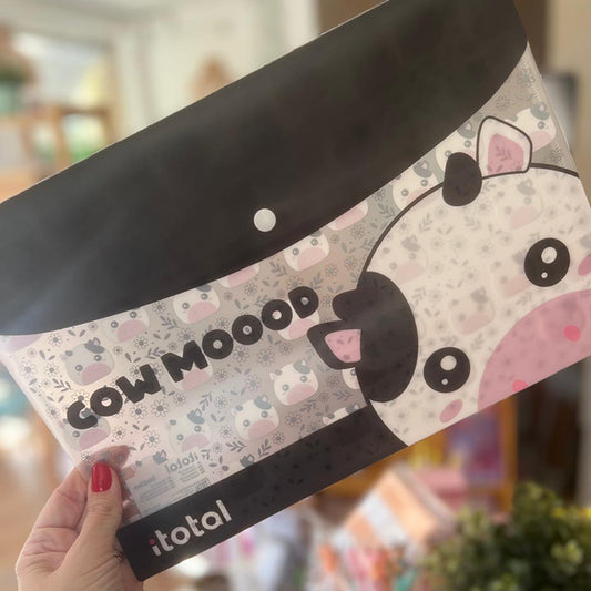 Bolsa Envelope A4 com mola COW Vaquinha