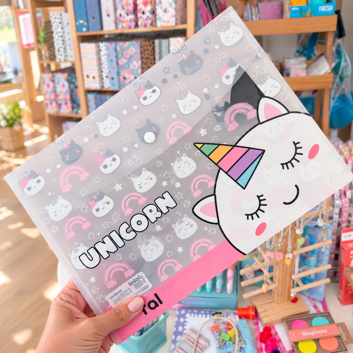 Bolsa Envelope A4 com mola UNICORNIO