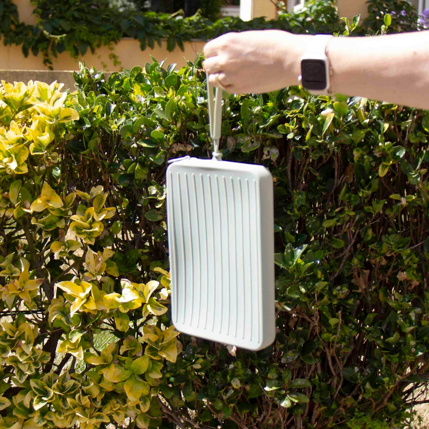 Bolsa Grande Silicone Rectangular Cinza