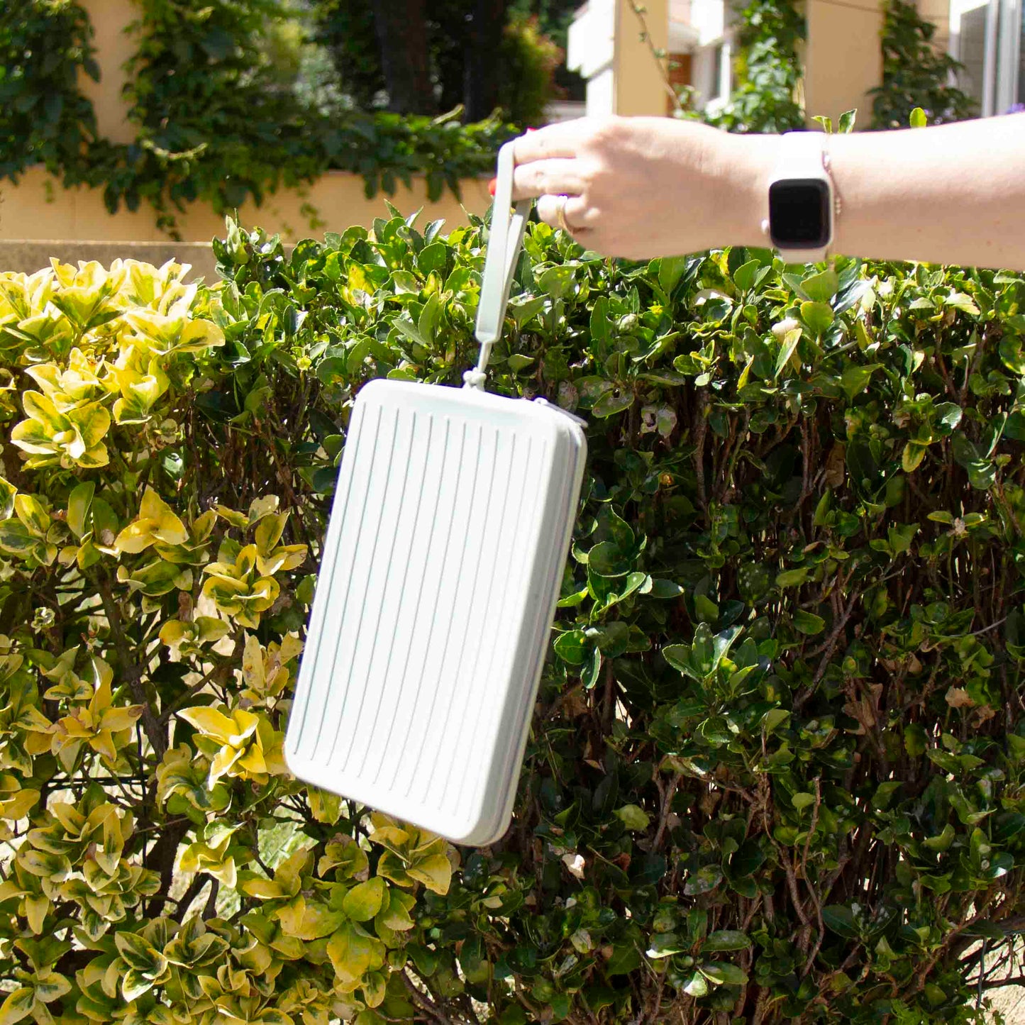 Bolsa Grande Silicone Rectangular Cinza