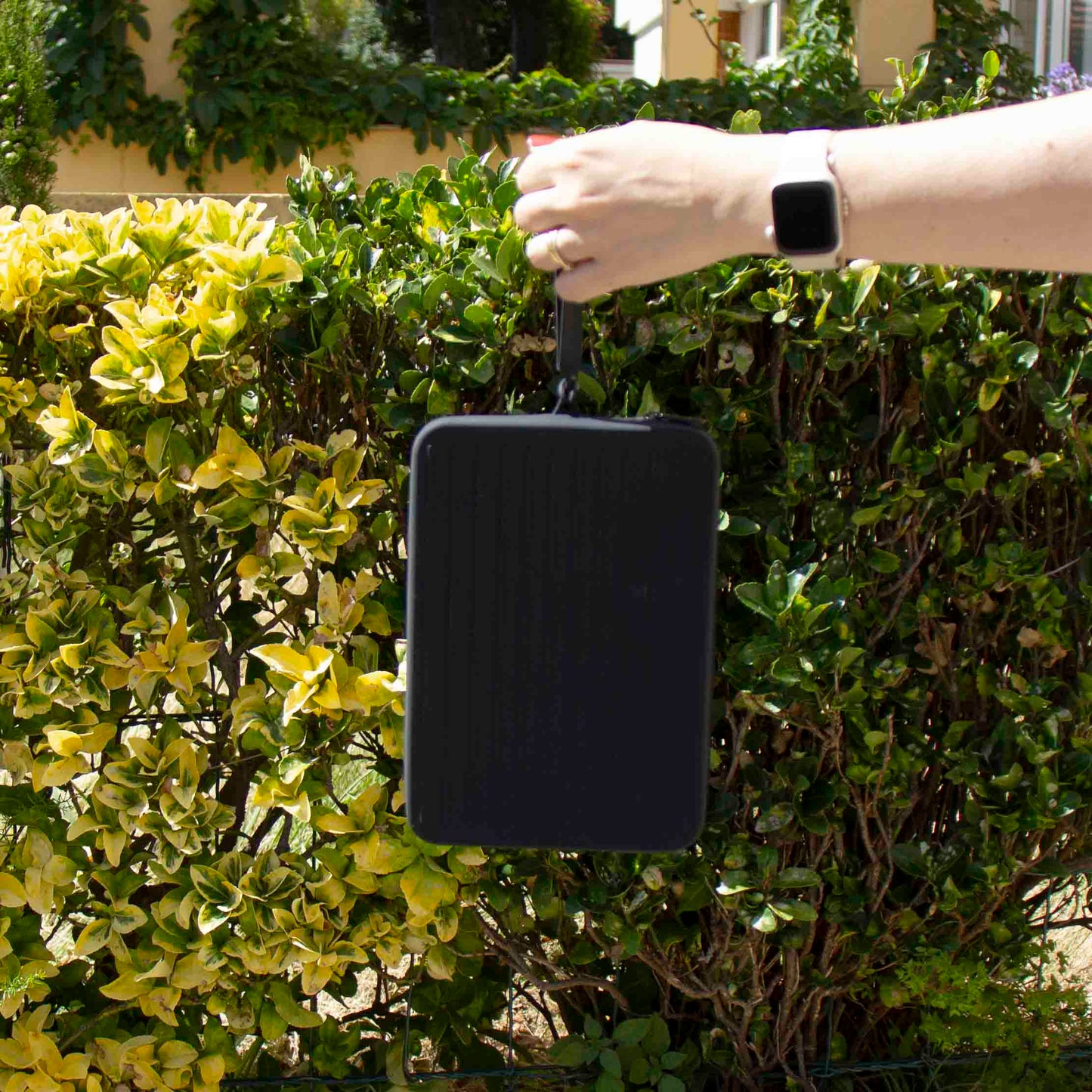 Bolsa Grande Silicone Rectangular Preto